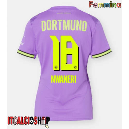 Borussia Dortmund Ethan Nwaneri #18 Terza Maglia Femmina 2026-27 Manica Corta